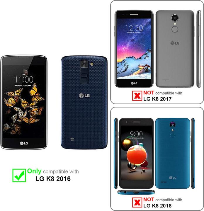 Productafbeelding Cadorabo Boek met 3 kaartsleuven Omslag (LG K8)