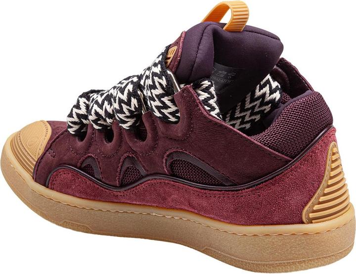 Actual product image Lanvin curb suede and fabric sneaker color bordeaux (42)