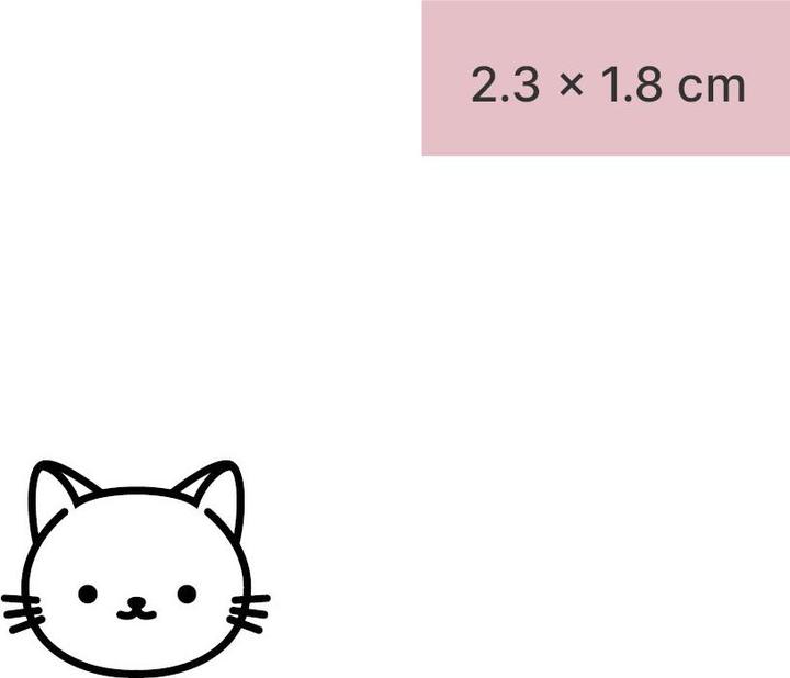 Actual product image minink Temporary tattoo - Cute cat