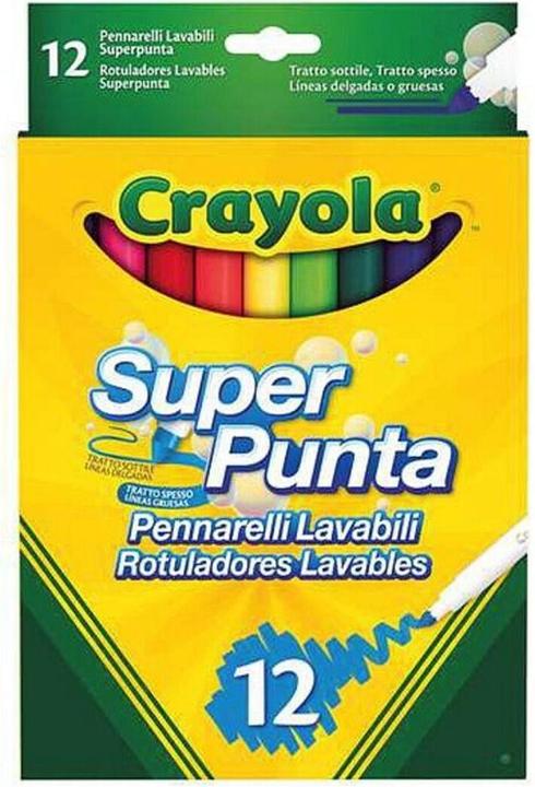 Immagine prodotto Crayola Supertips pennarelli a punta di feltro (Multi, 12 x)