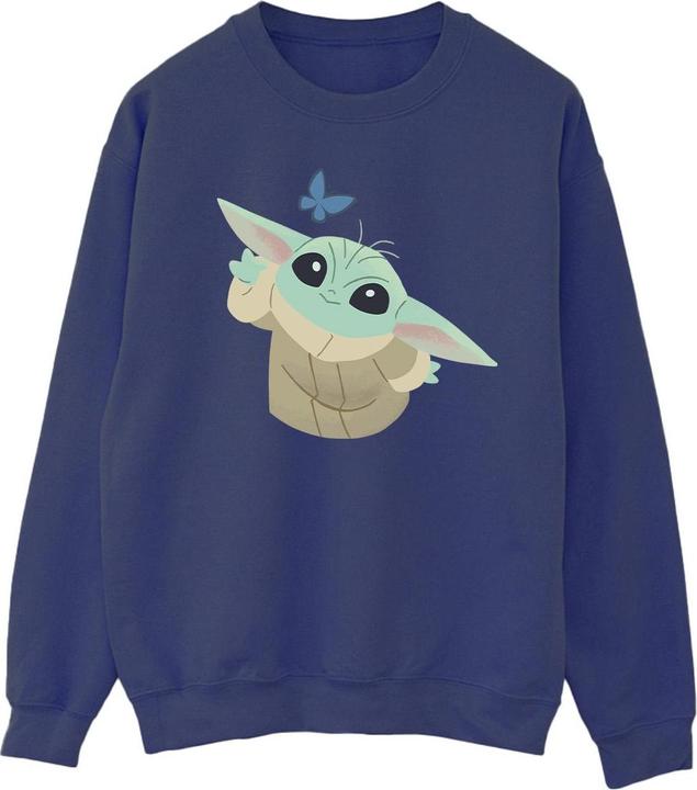 Actual product image Star Wars Mens The Mandalorian Butterfly Catching Sweatshirt (M)