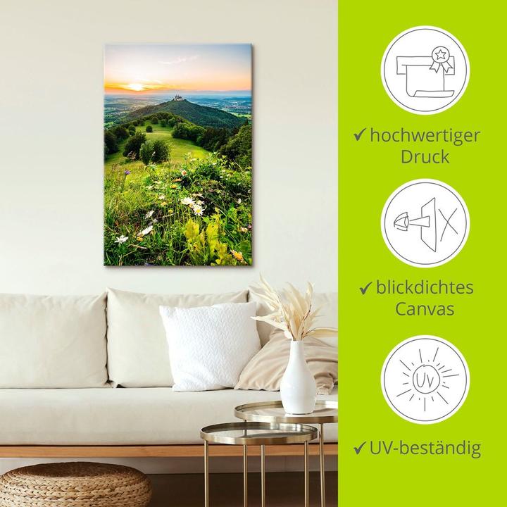 Produktbild Artland Burg Hohenzollern bei Sonnenuntergang U2NX (60 x 90 cm)