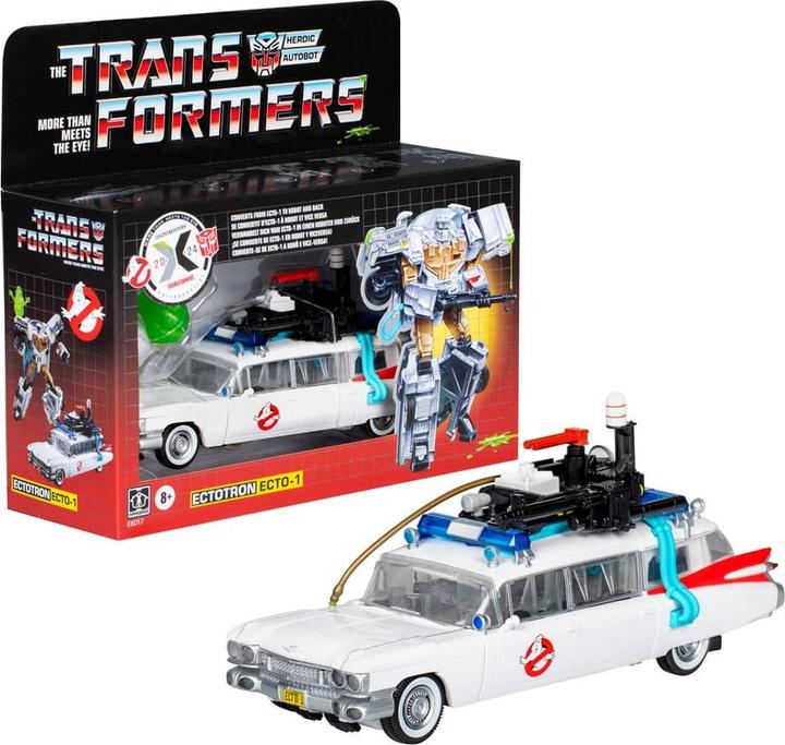 Actual product image Hasbro Transformers x Ghostbusters action figure Ectotron Ecto-1 18 cm