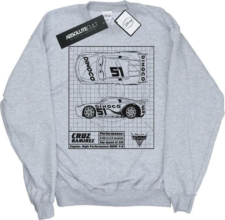 Immagine prodotto Disney Cars Cruz Ramirez Blueprint Felpa Ragazze (152, 158)