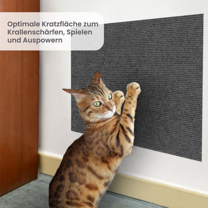 Produktbild Hermex Kratzmatte für Katzen Klettermatte Kratzschutz Kratzbrett Kratzwand (100 cm, Dunkelgrau)