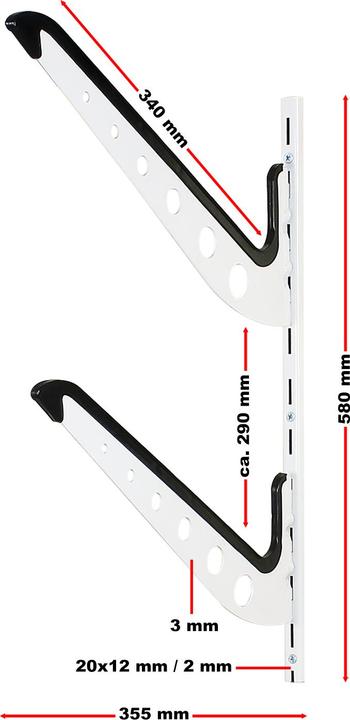 Actual product image Wiltec Surfboard wall mount