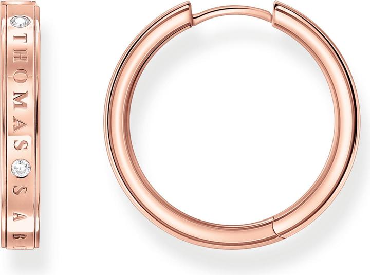 Actual product image Thomas Sabo Creoles with White Stones Rusty Gold Plated (925 silver)