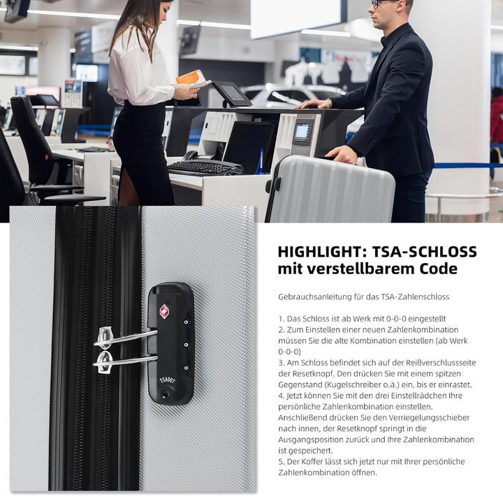 Produktbild Beibye 3-teiliges Reisekofferset 2080 (Handgepäck (bis 50l), M (50 - 90l), L (90 - 115l))