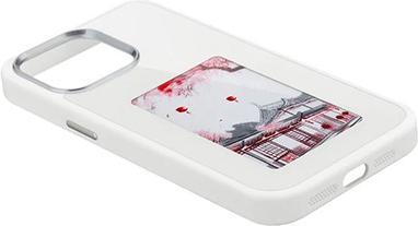 Actual product image PhoneLook E-Ink display DIY cover with NFC technology for personalised photo backgrounds (Apple iPhone 15 Pro Max)