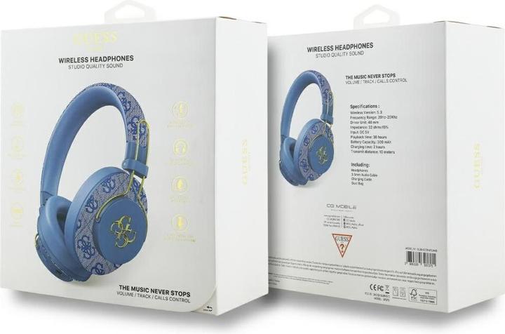 Actual product image Guess Headphones Bluetooth ENC Metal 4G Logo blue (Wireless)