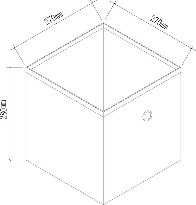 Image du produit VCM Lot de 2 boîtes pliantes en tissu Boxas (27 x 27 x 28 cm)