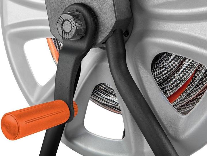 Produktbild Neo Gartenschlauchwagen, Metall, bis 60 m 1/2" Schlauch, mit Schlauchführung (60 m)