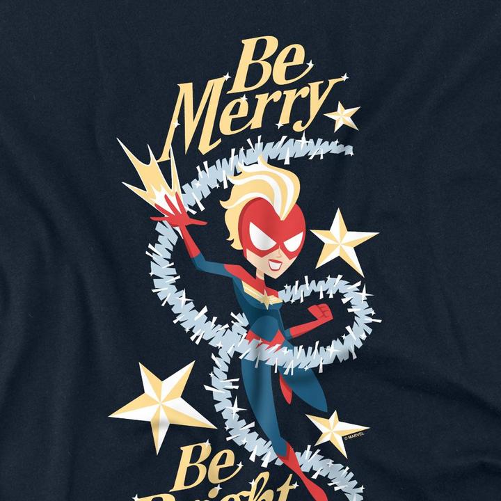 Produktbild Captain Marvel Be Merry Be Bright TShirt (XL)