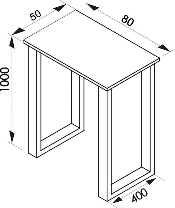 Actual product image VCM Holz Bartisch Stehtisch Xona 80x50 (80 x 50 x 102 cm)