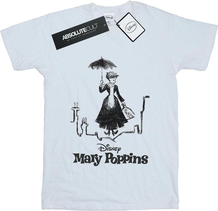 Actual product image Disney Mens Mary Poppins Rooftop Landing T-Shirt (S)