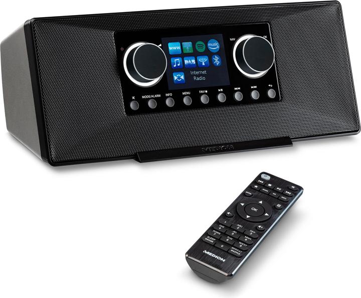 Produktbild Medion P85333 - DAB+ internetradio - Wifi - FM-ontvangst - Zwart (DAB+, AM, FM, MW, WLAN)