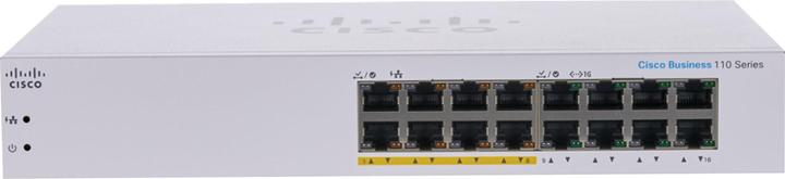Actual product image Cisco PoE Switch CBS110-16PP-EU 16 Port (16 Ports)