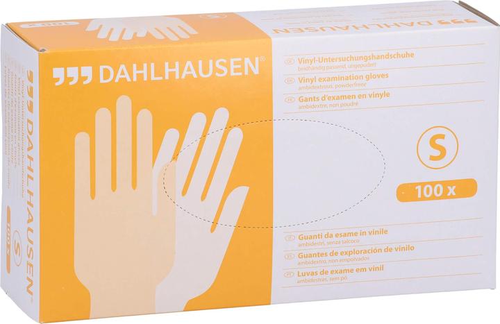 Actual product image Dahlhausen Vinyl gloves, size S, 100 pcs HAS (S)