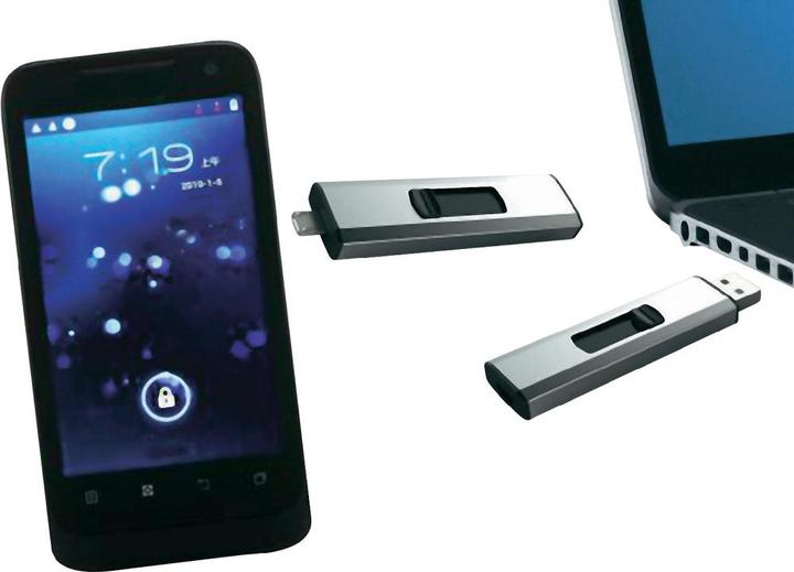 Actual product image Xlyne Retractable Dual Key (32 GB, Micro USB, USB-A, USB 3.0)