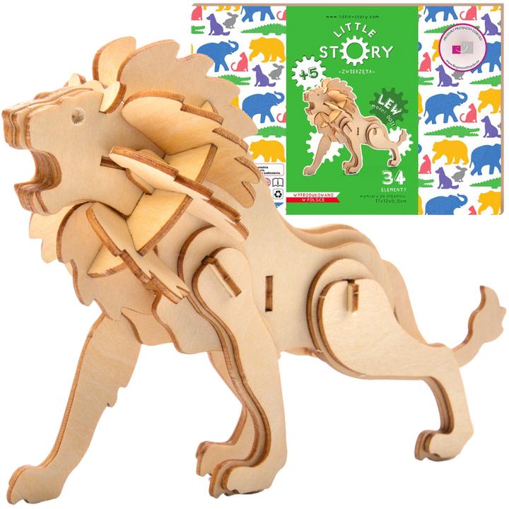 Produktbild Little Story Holzpuzzle Model 3D - Löwe
