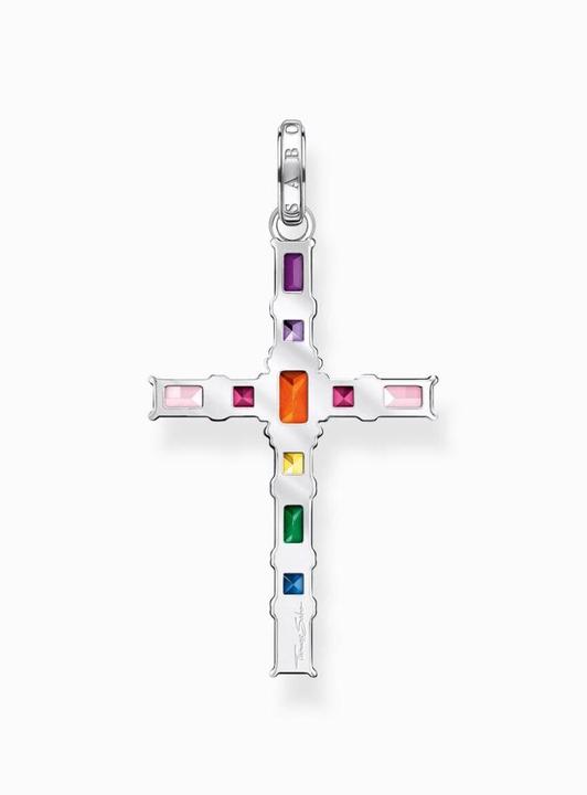 Produktbild Thomas Sabo Anhänger Kreuz bunte Steine silber (925er Silber)