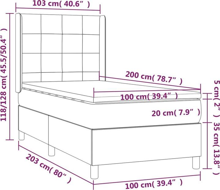 Produktbild VidaXL Jensen (100 x 200 cm)
