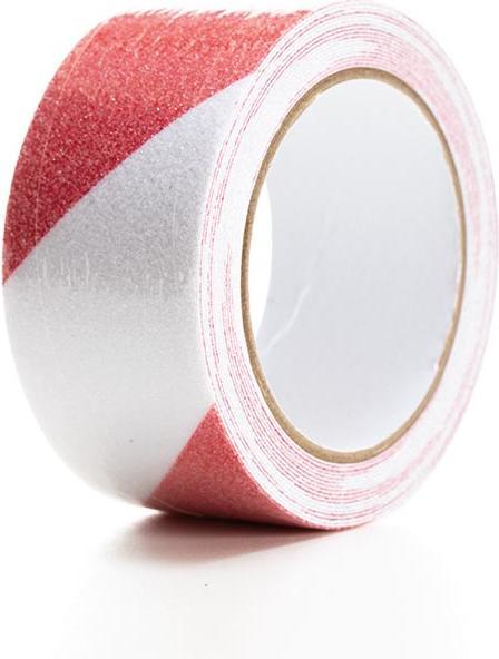 Produktbild Perel Anti-Rutsch-Band 5cm x 5m - Rot/Weiss (50 mm)