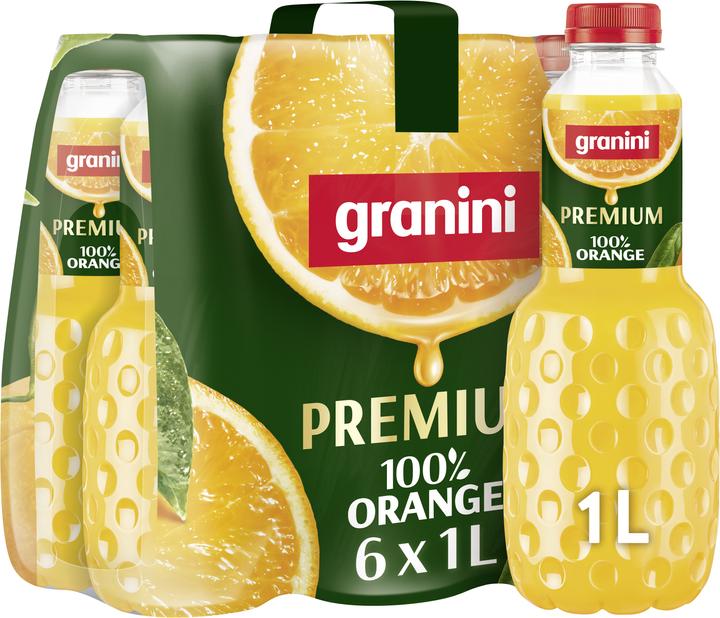 Actual product image Granini Orange juice 1 l, pack?? 6 bottles (6 x 100 cl)