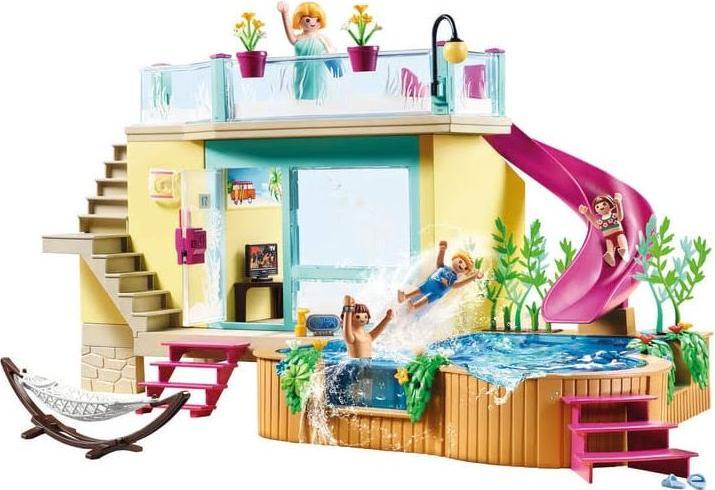 Image du produit Playmobil Bungalow avec piscine (70435, Playmobil Family Fun)