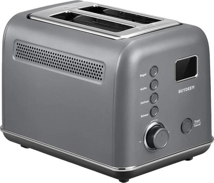 Image du produit Buydeem Grille-pain automatique en métal à 2 fentes, modèle DT730E, couleur Ink Grey, EU (Prise UE)