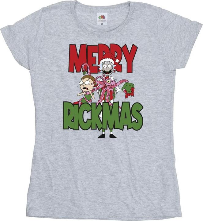 Actual product image Rick And Morty Womens/Ladies Merry Rickmas Cotton T-Shirt (S)