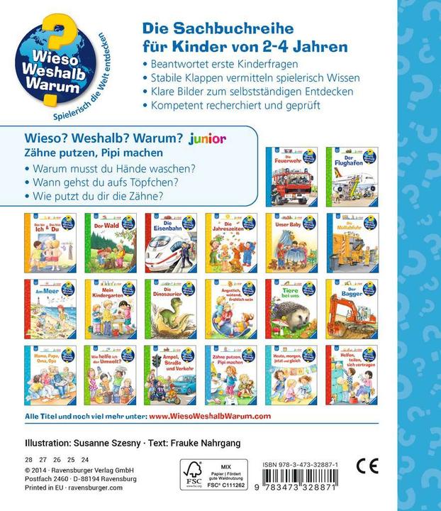 Immagine prodotto Ravensburger Zähne putzen, Pipi machen (Tedesco, Frauca Nahrgang, Susanne Szesny, 2014)