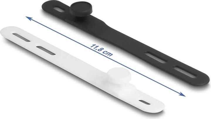 Immagine prodotto Delock Fascetta nero/bianco 118 mm x 12 mm 10 pezzi (Fascette in plastica, 118.12 mm, 10 pz.)