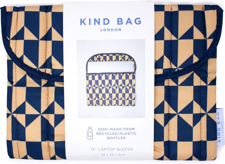Actual product image Kind Bag Laptop Sleeve 13" Navy Coffee (13", Universal)