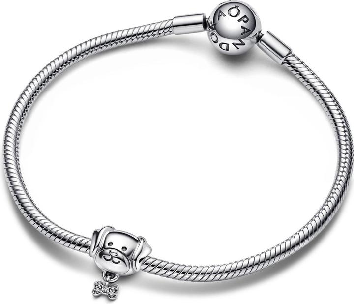 Actual product image Pandora Dog with bone (Sterling silver 925)