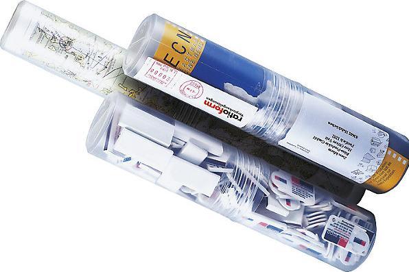 Actual product image kaiserkraft Screw cap mailer tube, transparent, LxØ 620 x 100 mm, 4+ items. (1 x)