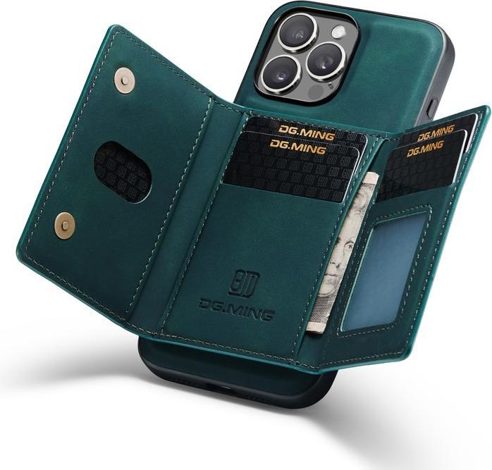Actual product image Dg.Ming iPhone 11 - Etui, Leder-Optik, Kartenfach & Magnetverschluss, Grün (Apple iPhone 11)