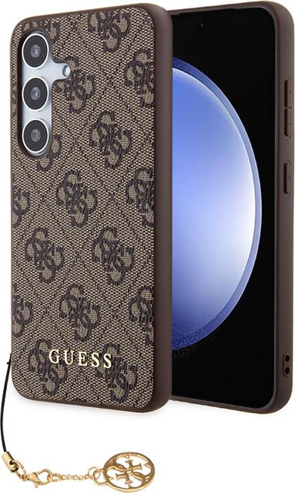 Actual product image Guess 4G Charms Case- brown (Samsung Galaxy S24+)