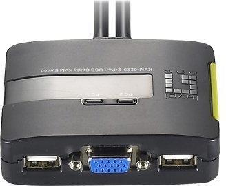 Actual product image LevelOne KVM-0223, 2-Port KVM Switch, VGA, Audio, USB