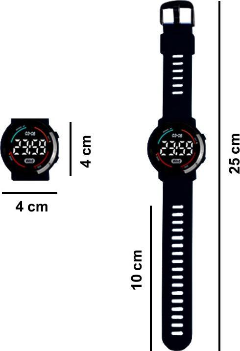 Immagine prodotto Cbx M6 Sport LED, orologio digitale con cinturino in silicone e display da 12 ore, nero (40 mm)