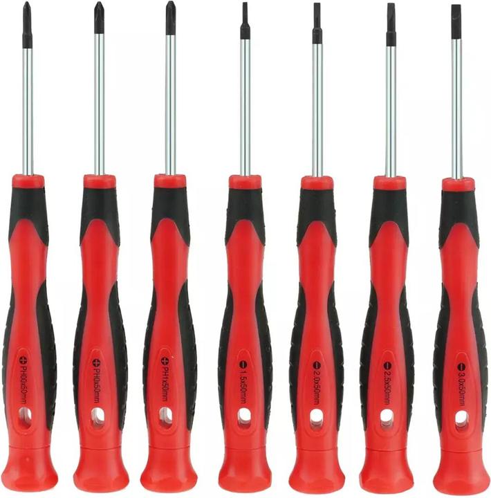 Actual product image Dedra Set of 7 precision screwdrivers made of CrV steel