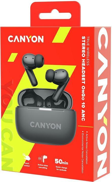 Productafbeelding Canyon TWS-10, On Go, 10 ANC, True Wireless Bluetooth in-ear hoofdtelefoon, oplaadstation in (ANC, 2 h, Draadloze)