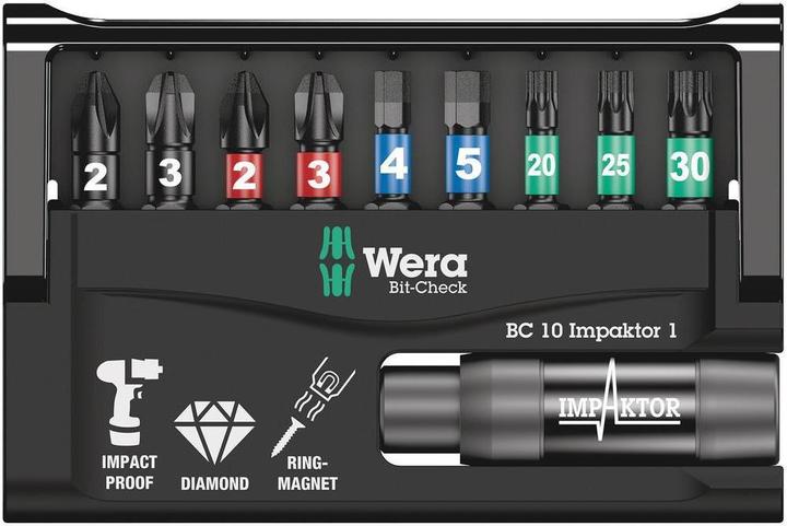 Actual product image Wera Bit-Check 10 Impaktor 1 SB (5/16")