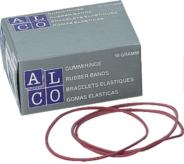 Actual product image Alco Rubber bands, natural rubber, red, various sizes (1 pcs.)