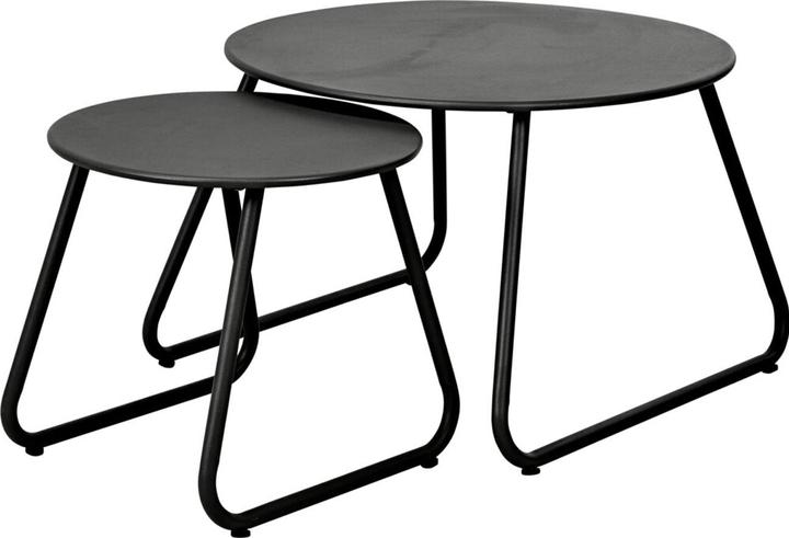Immagine prodotto Home&Styling Runde Metall Beistelltische im 2er-Set, schwarz, Ø 40 & 60 cm