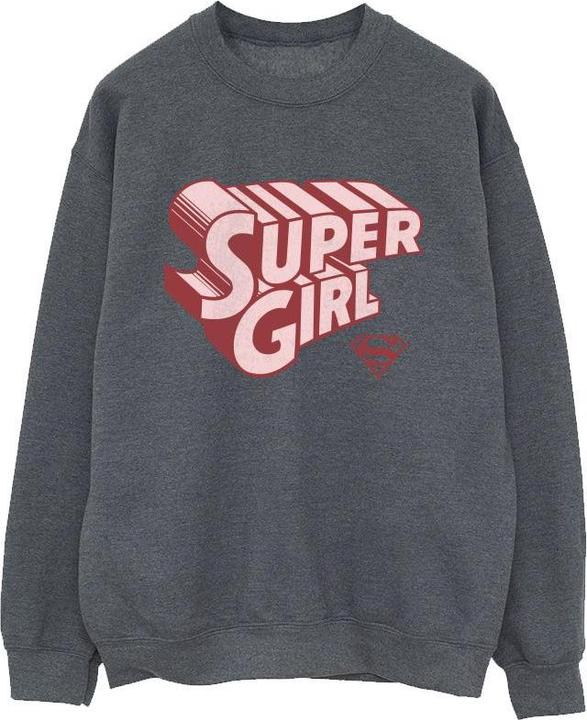 Actual product image Girls Supergirl Retro Logo Sweatshirt (104)
