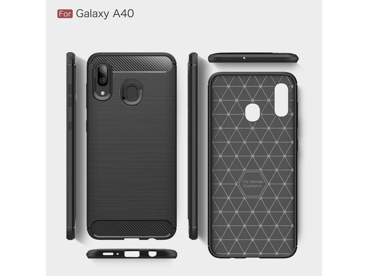 Immagine prodotto Screenguard Samsung Galaxy A40 Cover Carbon Brushed Soft TPU (Samsung Galaxy A40)