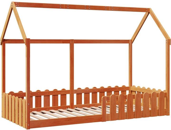 Produktbild VidaXL Kinderbett Hausbett Kiefer (90 x 200 cm)
