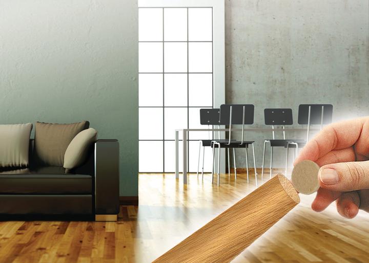 Actual product image Fix-o-moll Parquet glides with screw (Felt blanc, 4 Piece)