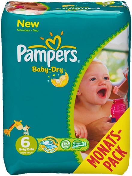 Immagine prodotto Pampers Baby-Dry (Dimensione 6, Pacco mensile, 124 Pezzo/i)
